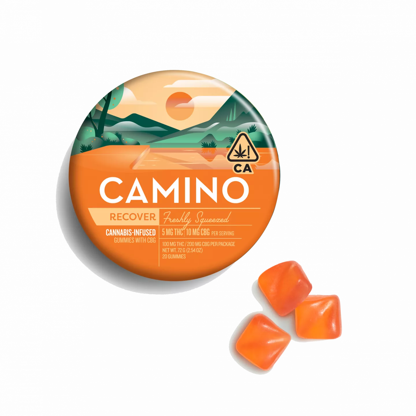 Camino Freshly Squeezed CBG Recover Gummies | Buy Camino Recover Edibles
