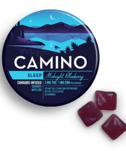 Camino Midnight Blueberry Sleep Gummies | 5mg THC : 1mg CBN Edibles