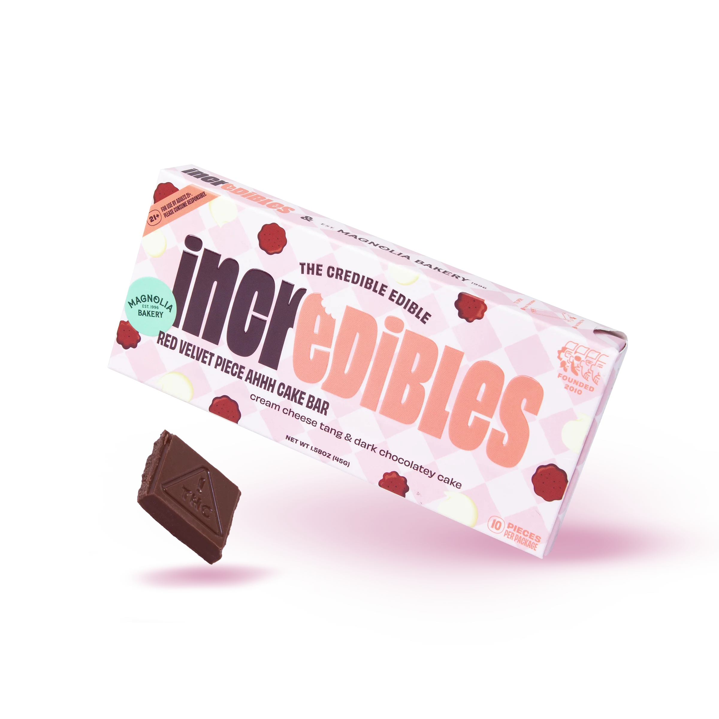 Red Velvet Magnolia Bakery THC Chocolate Bar | Incredibles Edibles